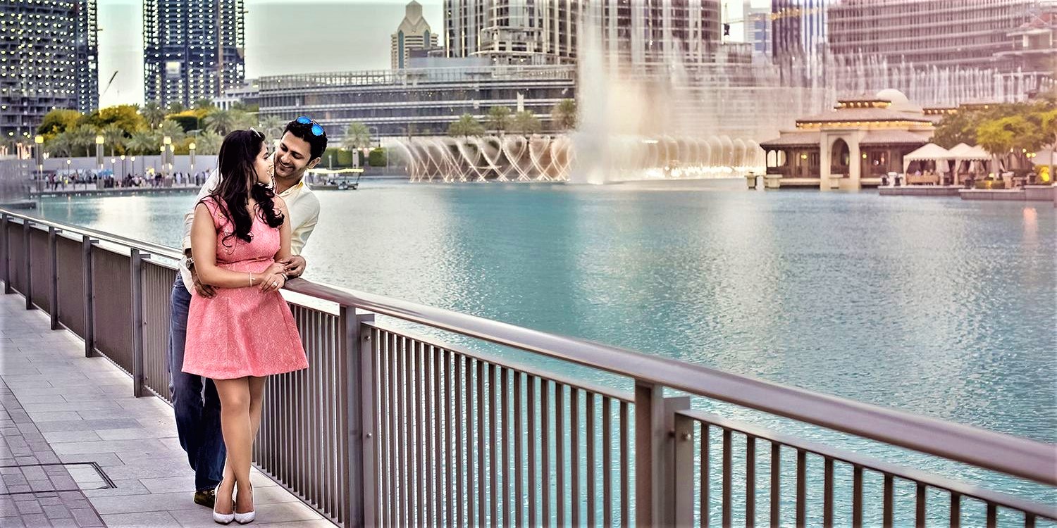 Pre-wedding shoot at Dubai Fountains